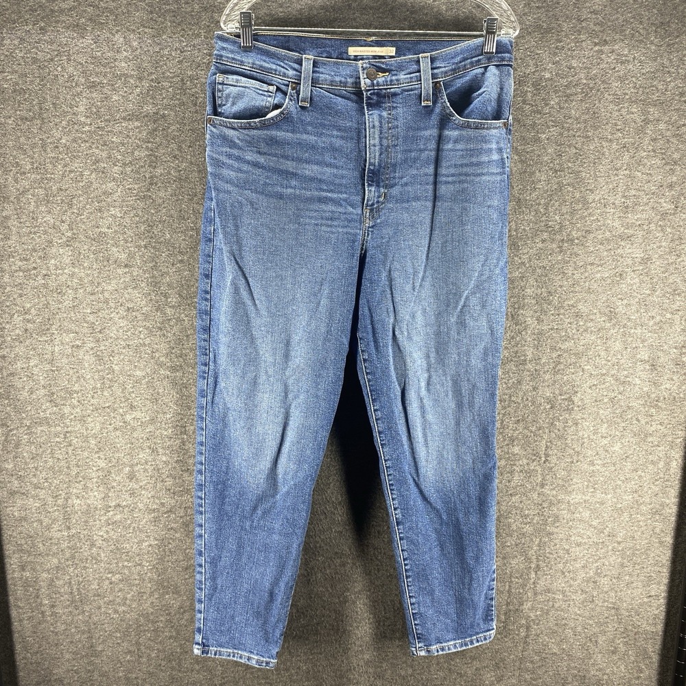 Levis Jeans Womens 34 Blue High Rise High Waisted Mom Stretch Western
